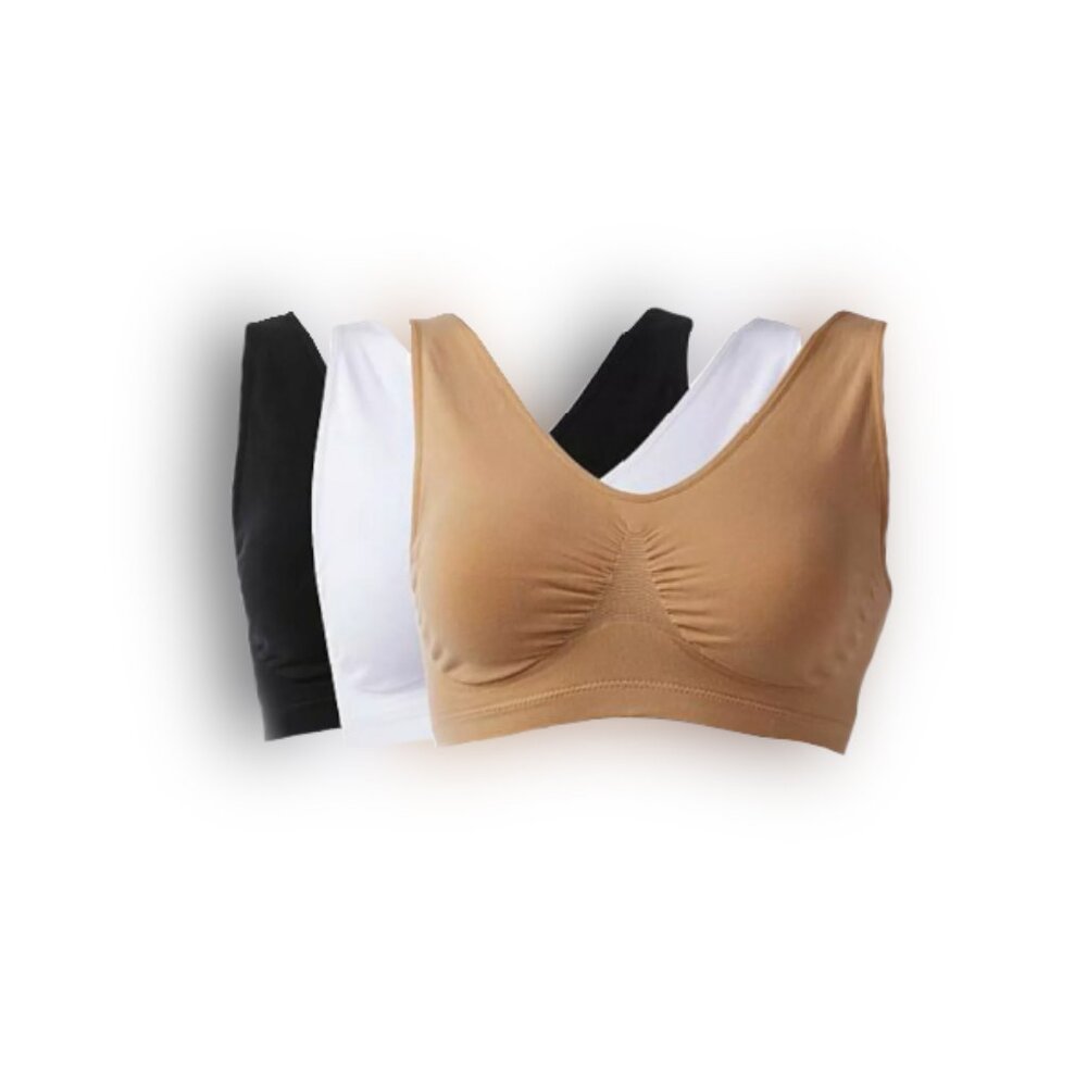 The Original Ahh by Rhonda Shear - Women's Seamless Leisure Bra - 3 PACK